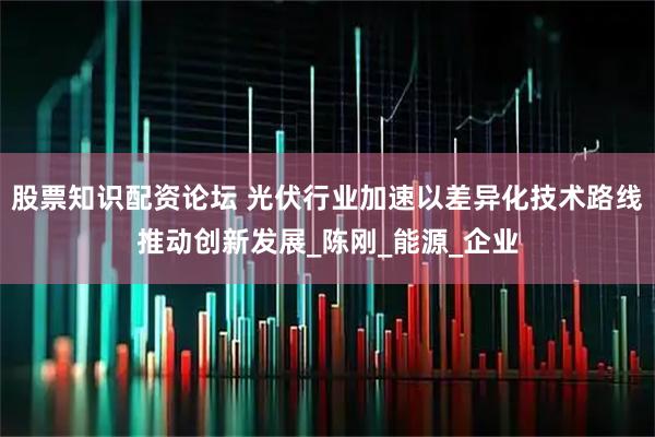 股票知识配资论坛 光伏行业加速以差异化技术路线推动创新发展_陈刚_能源_企业