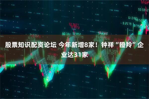 股票知识配资论坛 今年新增8家！钟祥“瞪羚”企业达31家